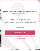 Tangent AI selfie quiz for The Beauty Marketplace