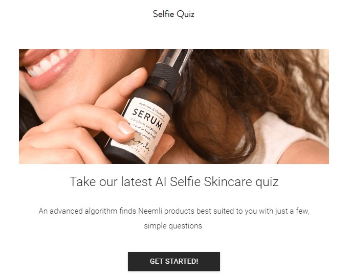 Neemli Naturals selfie quiz case study