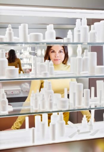 Emily Weiss with her DtC beauty brand Glossier